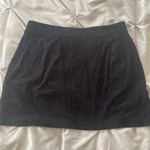 Plus High Waist Dual Pocket Button Front Skirt